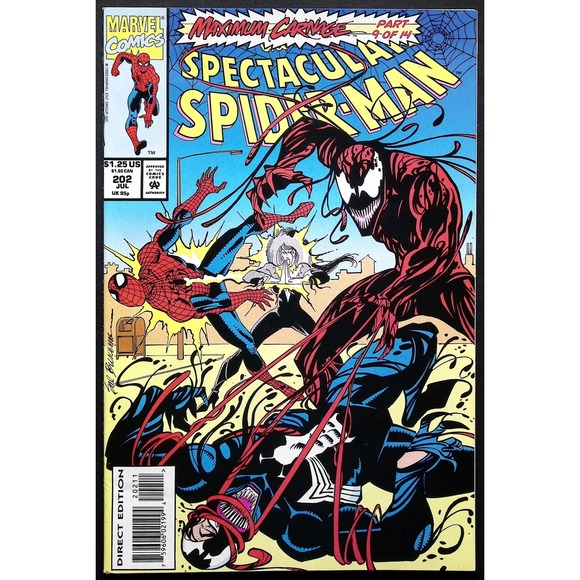 Marvel Comics Other - Spectacular Spider Man #202 Maximum Carnage Part‎ 9 Comic Book Marvel 1993 Venom